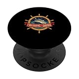 Cruising 2026 Vintage Ship Wheel Ocean Liner Night PopSockets Adhesive PopGrip