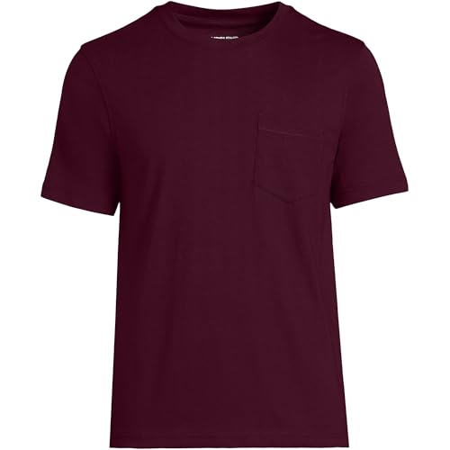 Lands' End Men's Short Sleeve American-Grown Supima Cotton Tee with Pocket3