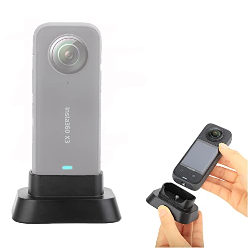 Kiowon insta360 x3 専用 ベース スタンド 卓上に立つ 固定ブラケット for insta360 x3 ベース 定点撮影用 カメラレンズキズ防止 (プラスチック製)