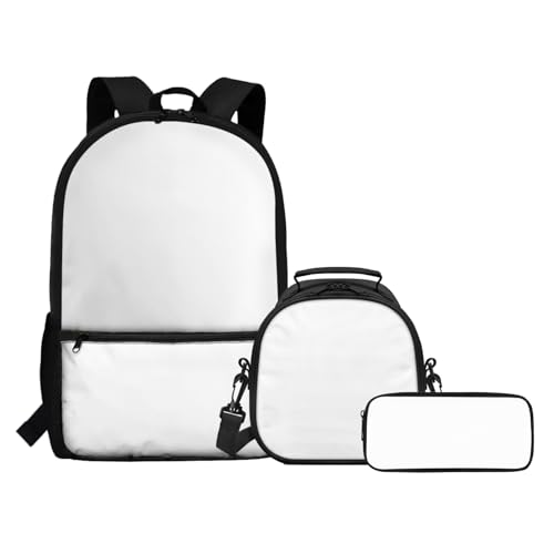 Personalized Backpack for Boys with Lunch Bag Customized Kids Bookbag with Name Picture 3 Pieces Boys School Bag for School Ages 5-7 for Primary School