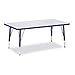 Jonti-Craft Berries 6478JCT003 Rectangle Activity Table, T-Height (11"-15" Adjustable Height), 24" x 36", Gray/Blue/Gray