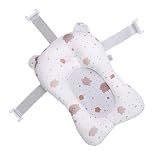 Eleage Baby-Badekissen, Bequem, Schwimmend, rutschfest, Verstellbar, für Kleinkinder, Tragbar, Polyester, 1 Einheit (Weiß)