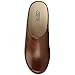 SHIBEVER Clogs for Women Mules Shoes Leather Slip On Clog Closed Toe Comfortable Mules Brown Size 8