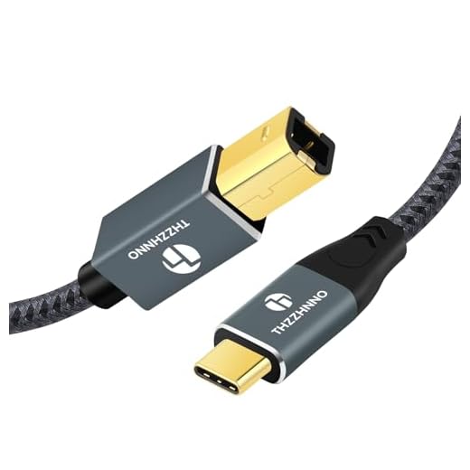 Thzzhnno Cable de impresora USB B a USB C 1M, Cable USB C a USB B para MacBook Pro, cable MIDI para piano digital Yamaha Casio y teclado MIDI, controlador de DJ