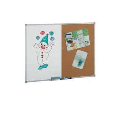 Tableau mixte Double Usage Blanc et liège 122 x 183 cm