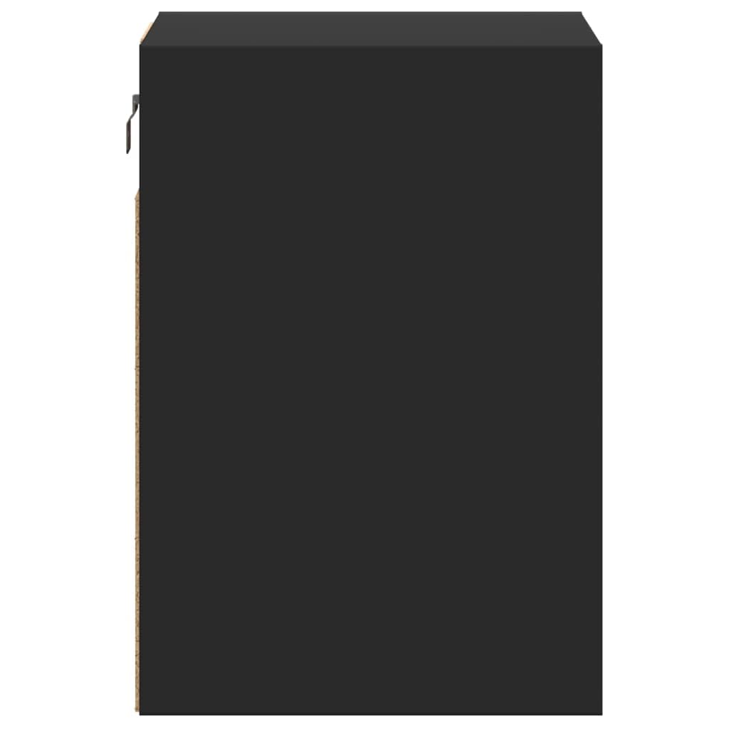 Mobili TV a Parete con Luci LED 2 Pz Neri 41x31x45 cm