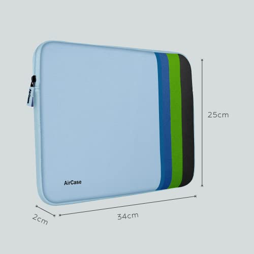 AirCase Protective Laptop Bag Sleeve fits Upto 13.3" Laptop/ MacBook, Wrinkle Free, Padded, Waterproof Light Neoprene case Cover Pouch, for Men & Women, Aqua Blue - Image 5