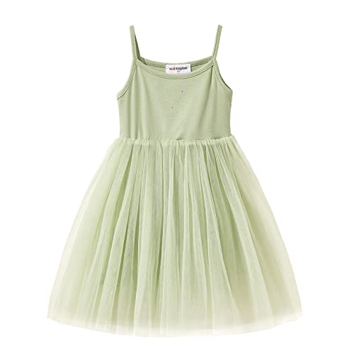 Mud Kingdom Little Girls Tulle Dress Tutu Strap Sparkly Princess Summer Sleeveless Casual Mesh Sundress A-line
