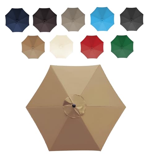 Toldo de Repuesto para sombrilla de calidad superior de 200 cm caqui con protección UV