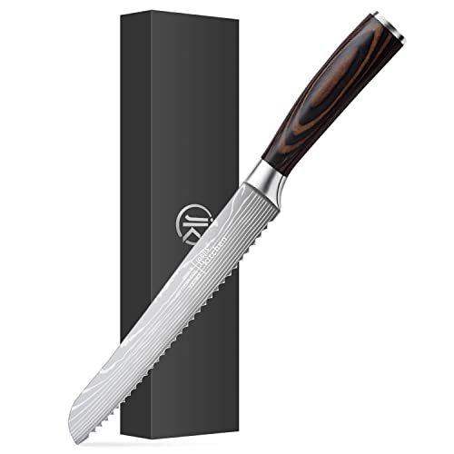 joeji's Kitchen Couteau à Pain - Acier Inox et Manche Bois