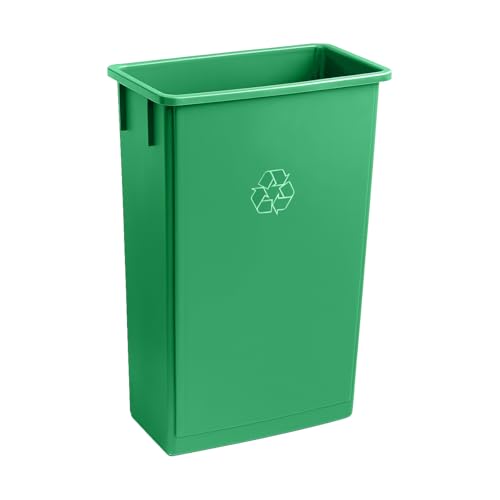 Image of 23 Gallon Slim Rectangular Garbage Can - Green