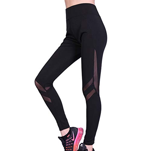 Pantalones de malla cosidos para entrenamiento diario y fitness
