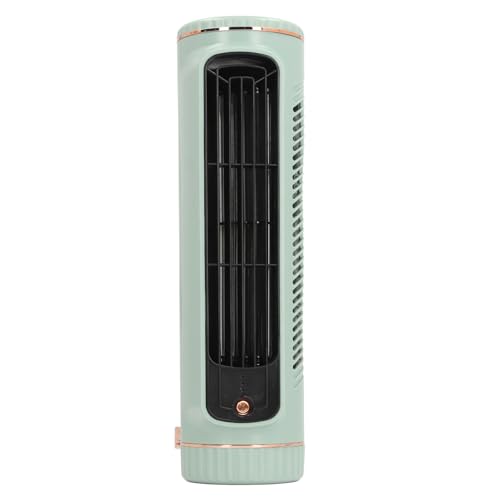 Ausla Ventilador de Refrigerador de Escritorio sin Buque, 3 Velocidades, Batería de 1200 MAh, Ventilador de Torre de Mesa Tranquila Portátil, para Dormitorio en Casa, Oficina, 10.5 X (GREEN)