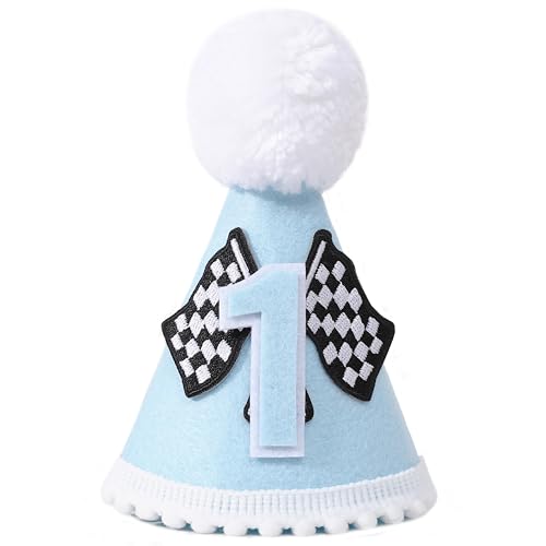 Image of TUTOTU Race Car 1st Birthday Outfit Hat - Vintage Racing Party Decorations, Boy Fast One Red Car Birthday Photo Props | Vintage Racing Birthday,Boy Fast One Birthday,Red Car Birthday Party Hat