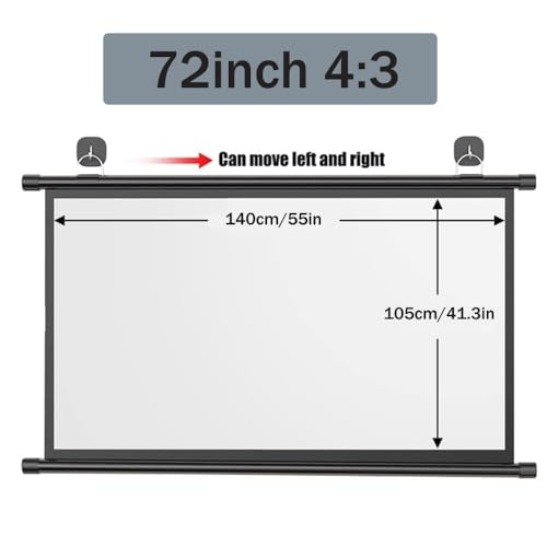 Pantalla Manual Proyector 72 pulgadas 4:3 miniatura 7