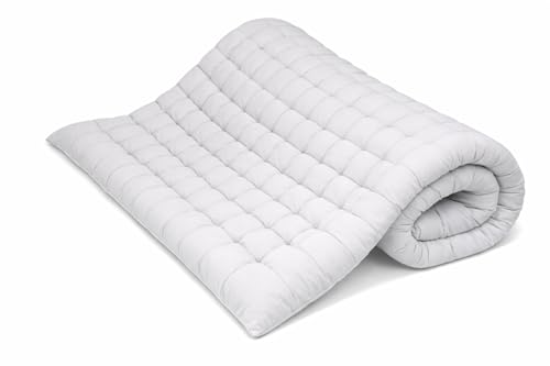 Image of ATOOTFUSION Soft Cotton Quilt | Foldable Light Weight Filled Single Firm Cotton Quilt Mattress| Gadda (Solid Coloured, 2 Sleeping Capacity, 5 x 6 ft or 72 x 60 Inches Queen) (Light Grey)
