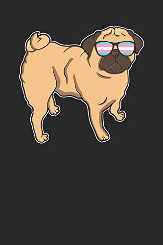 Transgender Pug: Trans Pride LGBTQ Journal, College Ruled Lined Paper, 120 pages, 6 x 9