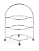 HENDI Teller-Etagere, Dekorative Telleretagere, Tellerständer, Servierständer, geeignet für Teller bis max. Ø170 mm, 185x120x(H)260mm, Verchromt