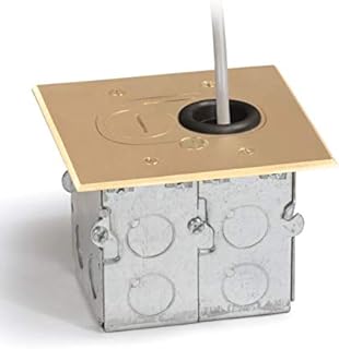 Lew Electric RCFB-1 Floor Box, Recesses Hybrid Single Gang - Brass