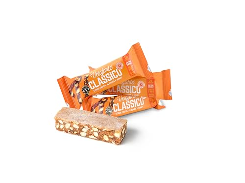 Veloforte Classico Energy Bar - Citrus Fruits & Almonds, Winner of 2 Great Taste Awards, Healthy 100% Natural Sports Performance, Gluten-Free & Plant-Based (9 bars)
