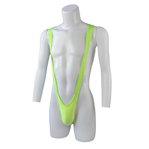 Extlps Mankini Swimsuit Men'S Borat Style Y Sling Stretch Sexy Underwear Suspender Bodysuit Strap Thongs Gn-M Green thumb #3