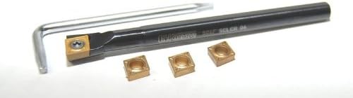 Glanze CCMT Indexable Lathe Boring Bar Set with 4 Inserts 12 MM Shank