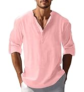 LUNULE Herren Henley Shirt Langarm - Retro Totenkopf Print V-Ausschnitt Freizeitshirt