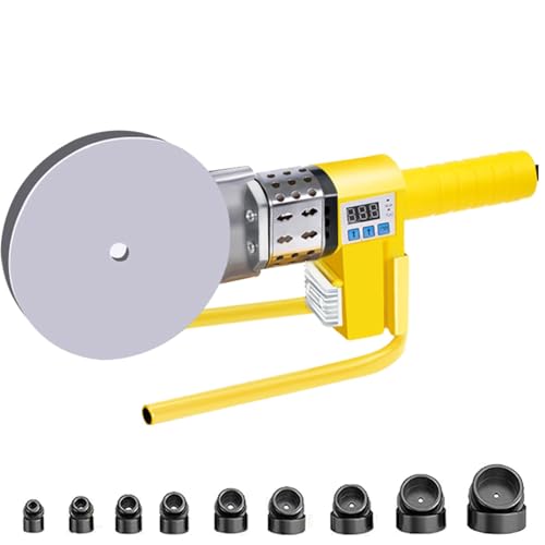 XNZJHPP Soldadora de fusión de tuberías, máquina de Soldadura de plástico, con Caja, 3 Piezas, Cabeza de Troquel de 9 Piezas, para soldar, Tubos de Cobre ppr/PE/PP (9dieheads)