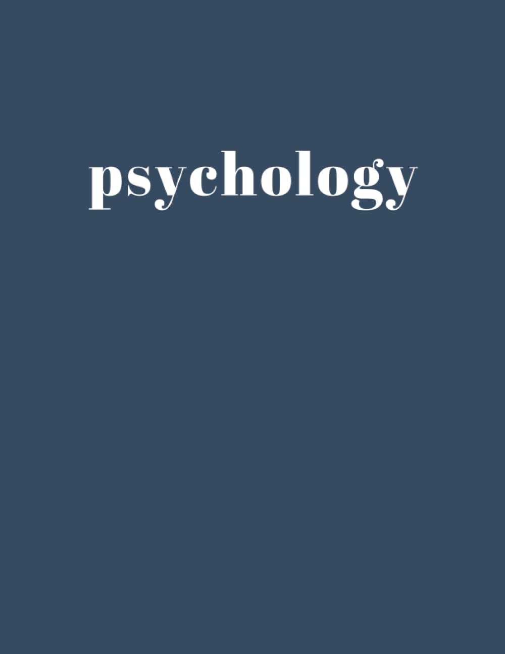 Psychology: A4 Lined Notebook