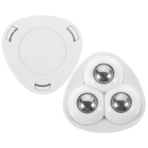 Image of Self-Adhesive Mini Caster Wheels for Furniture - 360 Swivel Sticky Wheels for Kitchen Appliances, Trash Cans, Storage Bins, Heavy-Duty Stainless Steel, Universal Fit (8 Pcs)