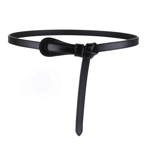 Belt for Women's Decoration Suit with Dress Waist Tied Knotted Cowhide Belt for Women's Thin(D)