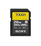 Sony SF-G Series TOUGH 256GB SDXC UHS-II Memory Card – V90 Ultra High Speed (Up to 300MB/s Read & 299MB/s Write) – World’s Toughest SD Card, Waterproof, Bend-Proof & Dustproof – SFG256T.SYM