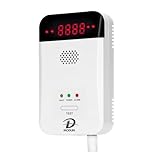 D MODUN Gas Detector Alarm, Natural Gas|LPG|City Coal Gas Leak Detector, Plug-in Gas Monitor with Sound Alarm and LED Display, Methane Propane Butane Combustible Gas Alarms for Kitchen RV Garage