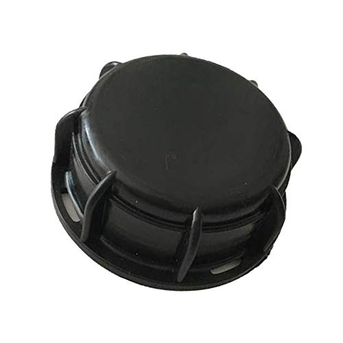 MACHSWON IBC Water Tank Adapter End Cap Tank Cap Dust Cap S60X6 60 mm Coarse Thread Fluorine Rubber Seal, Black