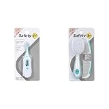 Safety 1st 3-in-1 Nursery Thermometer, Analog & Easy Grip Brush and Comb, Colors May Vary