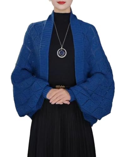 Womens Knit Shawls Wraps Poncho Capes Warm Open Front Long Sleeve Sweater Cardigan Coat Fashion Shawl Wrap Knit Shoulder Tops