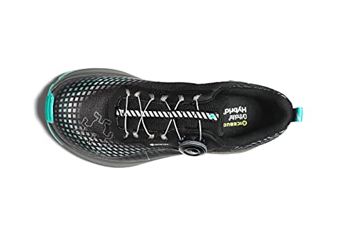 Icebug Womens Newrun Bugrip Gtx Trail Running Shoe With Carbide Studded Traction Sole, Black/Jade Mist, 7.5 #TOP3