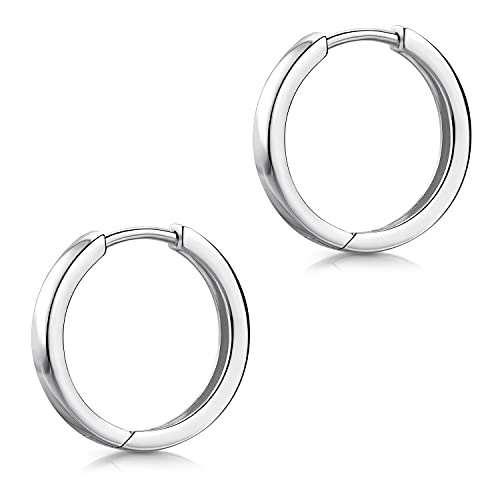 Materia Ohrringe Creolen Herren Silber 925 klein 12mm SO-424