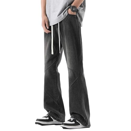 Men's Jeans Summer American Long Loose Straight Wide-Leg Vintage Pants