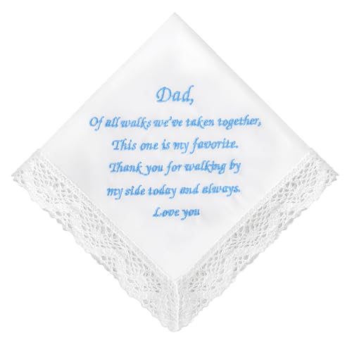 Mother of the Bride Handkerchiefs Happy Tear Wedding Handkerchiefs Something Blue Gifts On Wedding Day Keepsake Hankies