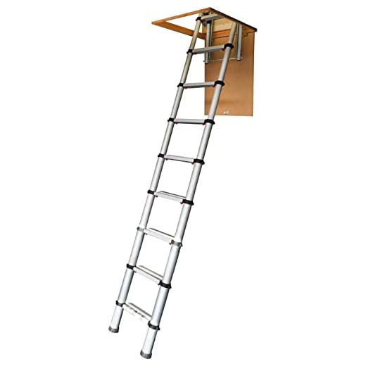 YOUNGMAN 301001 Telescopic Loft Ladder Aluminium 2.9 Metres / 9.51 Feet, Silver, 86.8 x 47.8 x 12.6 cm