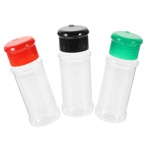 SOLUSTRE 100ml Spice Powder Bottles Salt Pepper Shaker Set Pepper Dispenser Jar Easy Clean Design for Kitchen Buffet