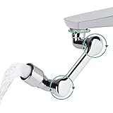 8T8 1080° Rotating Faucet Aerator Extender, Large-Angle Water Nozzle Faucet Adapter, Universal Splas