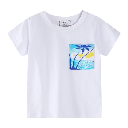 Image of Toddler Boy Clothes Kids Summer Cotton Outfits Shirt Short Sets Size 2-7