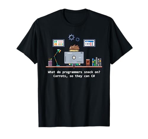 Computer Science C# Programmers Eat Carrot Snacks T-Shirt
