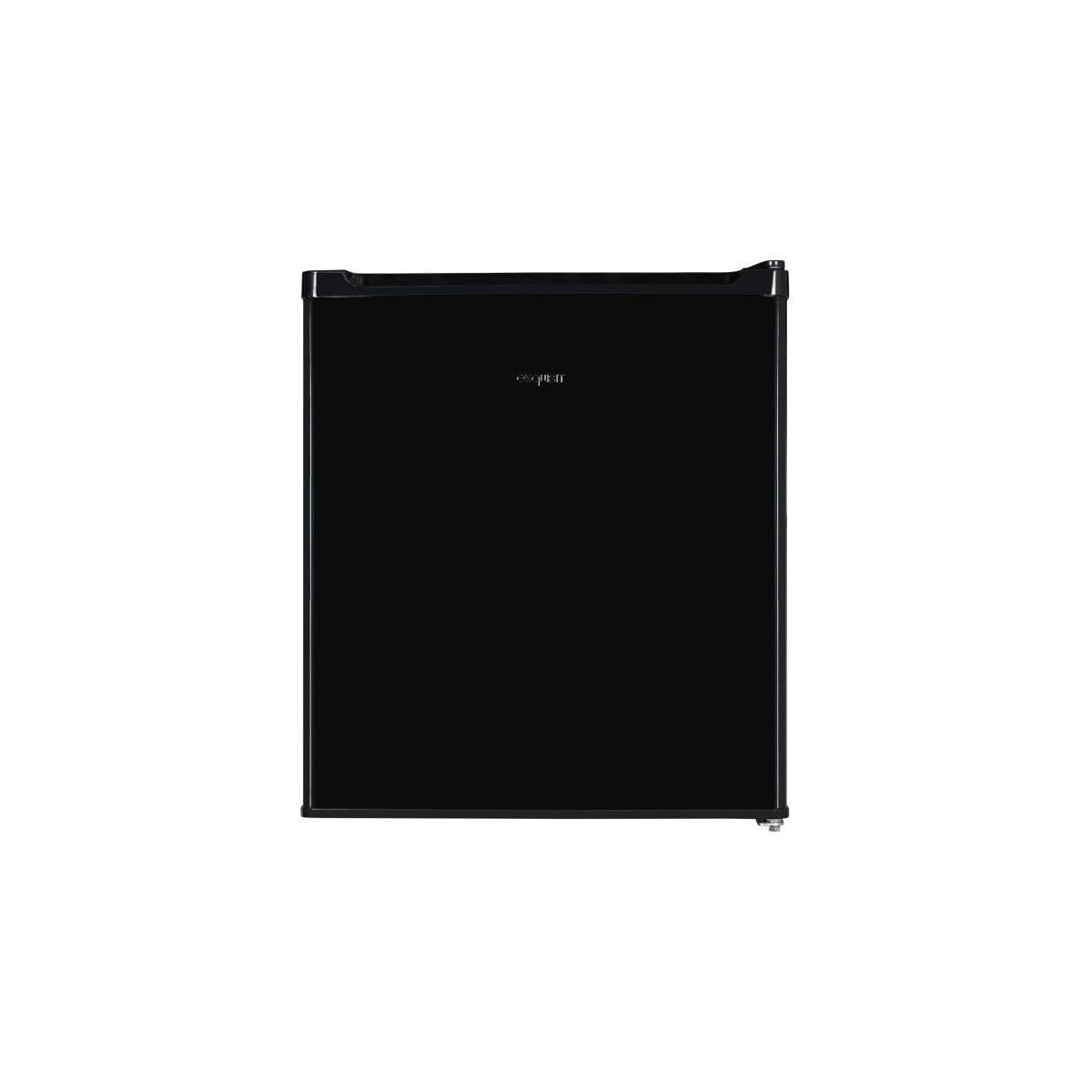 Exquisit® Frigorífico Mini 40L, Color Negro, Clase E, Puerta Reversible, Estante de Rejilla Ajustable, 2 Balcones en Puerta, Control de Temperatura, Muy Silencioso, Medidas (51,0 x 44,0 x 47,0 cm)