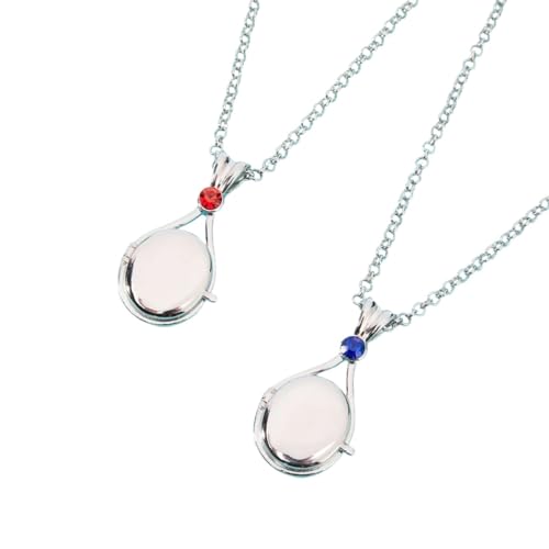TAMPHAMRVS New 2024 New H2O Locket Necklace Fashion Natural Zircon Silver Plated Copper Pendant Just Add Water Mermaid Sea Shell Jewelry Fashion Accessories Creative Gift, As Pic