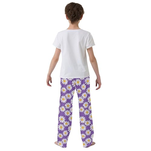 Purple Daisies Flower H Pajama Pants Long Sleep Pant Soft PJ Bottoms Sleepwear3