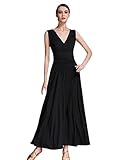 Vestido de Salón para Mujer Vestido de Baile Moderno de Seda Helada para Vals de Manga Larga para Tango Competición Actuación Y Práctica (T582)