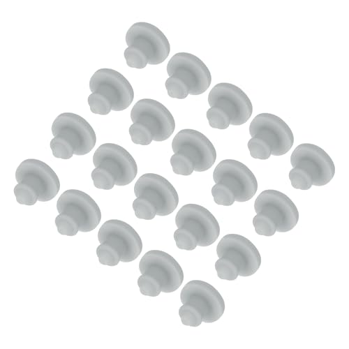 Image of MECCANIXITY 20pcs Silicone Snap in Locking Hole Plugs,3.5mm /0.1 Inch Mounting Diameter Narrow Groove Width 2mm Panel Seal Cover Round for Kitchen Bulkheads Waterproof Sealing Plugs Grey